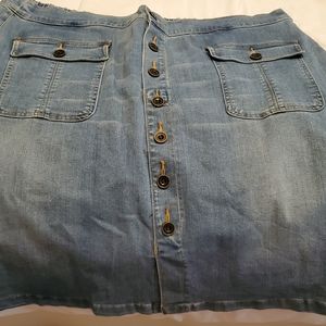 Denim stretch skirt